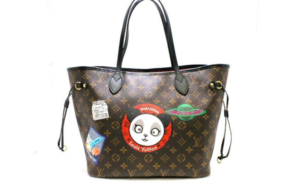 LOUIS VUITTON My L V World Tour Neverfull Panda Motif Pouch